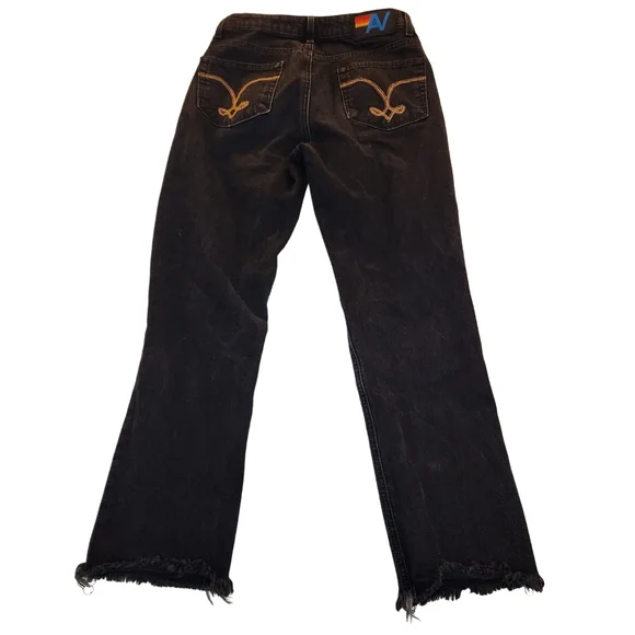 Aviator Nation Vintage Black Distressed Rippedjeans Size 24